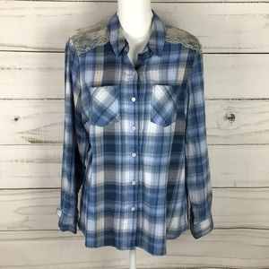 🔥🔥🆕Dress barn Cowgirl  button down Top Sz L